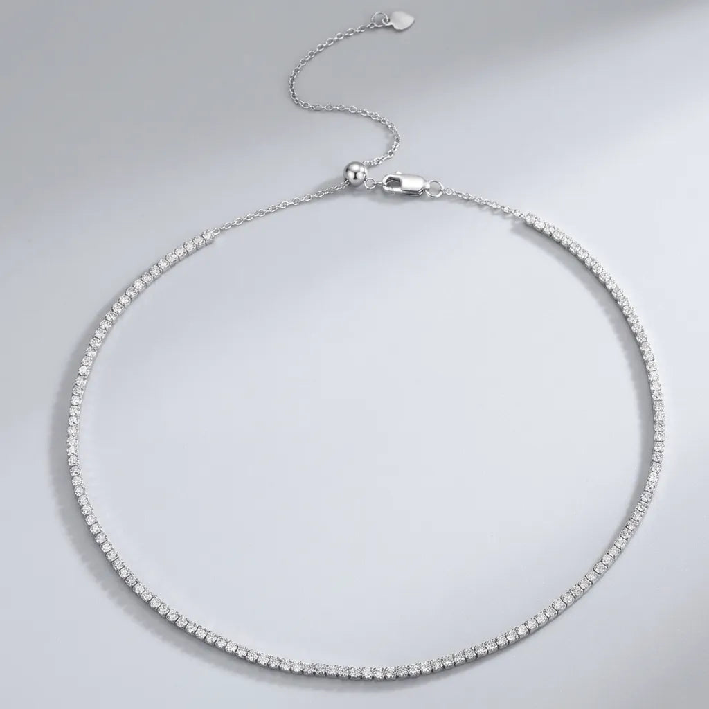 Emma Crystals Tennis Gold Choker