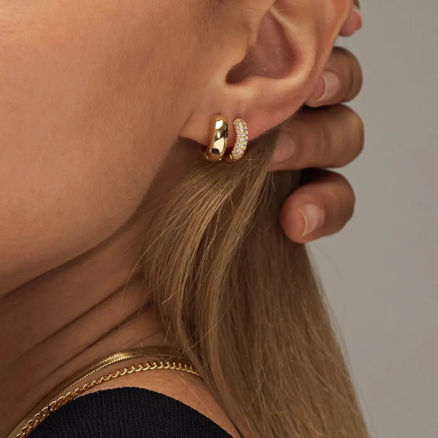 Amelia Chunky Crystal Huggies