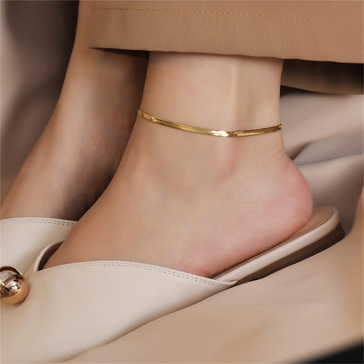 Amanda Herringbone Anklet