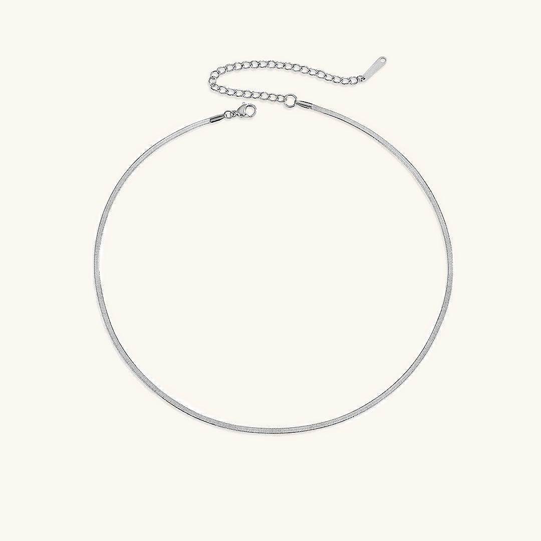Eliza Gold Herringbone Necklace
