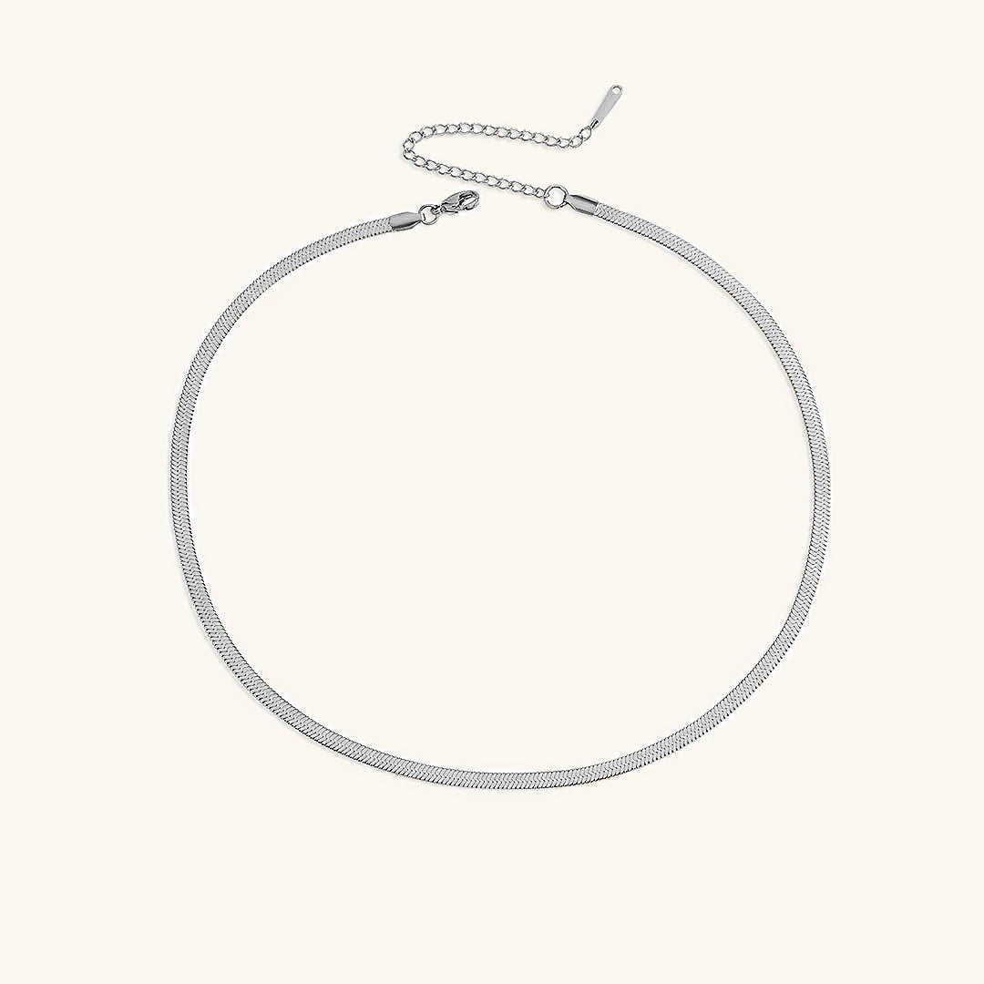 Eliza Gold Herringbone Necklace