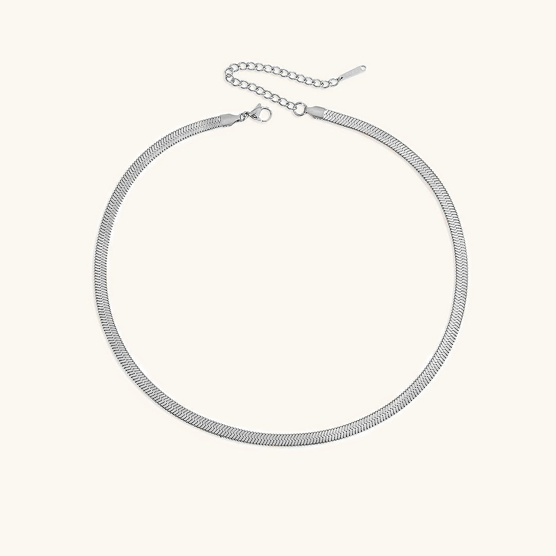 Eliza Gold Herringbone Necklace
