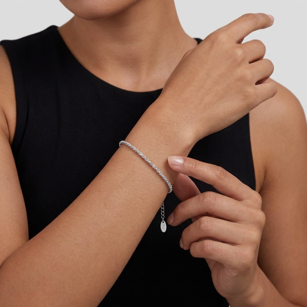 Abigail Gold Chain Bracelet in 18K Gold Finish