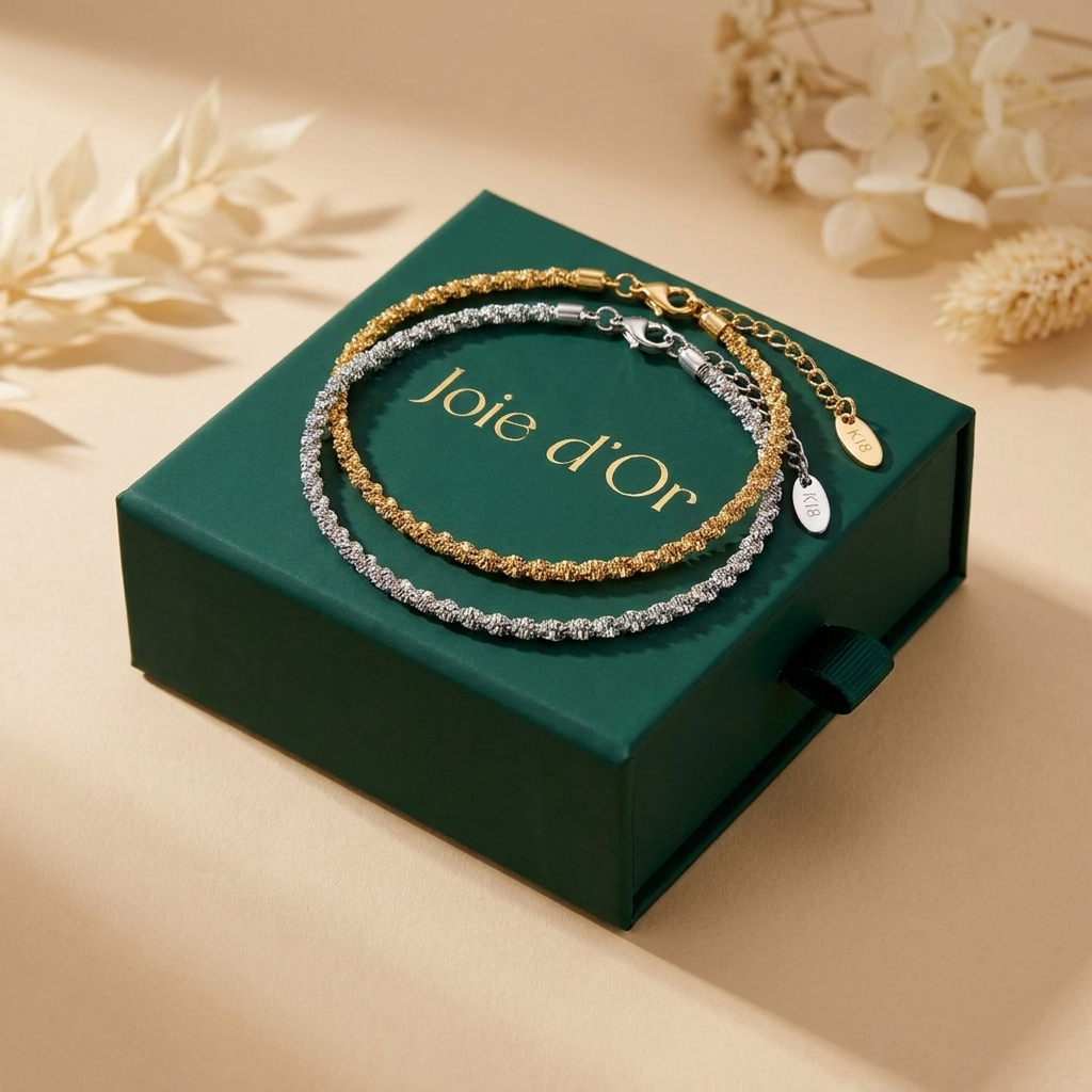 Abigail Gold Chain Bracelet in 18K Gold Finish