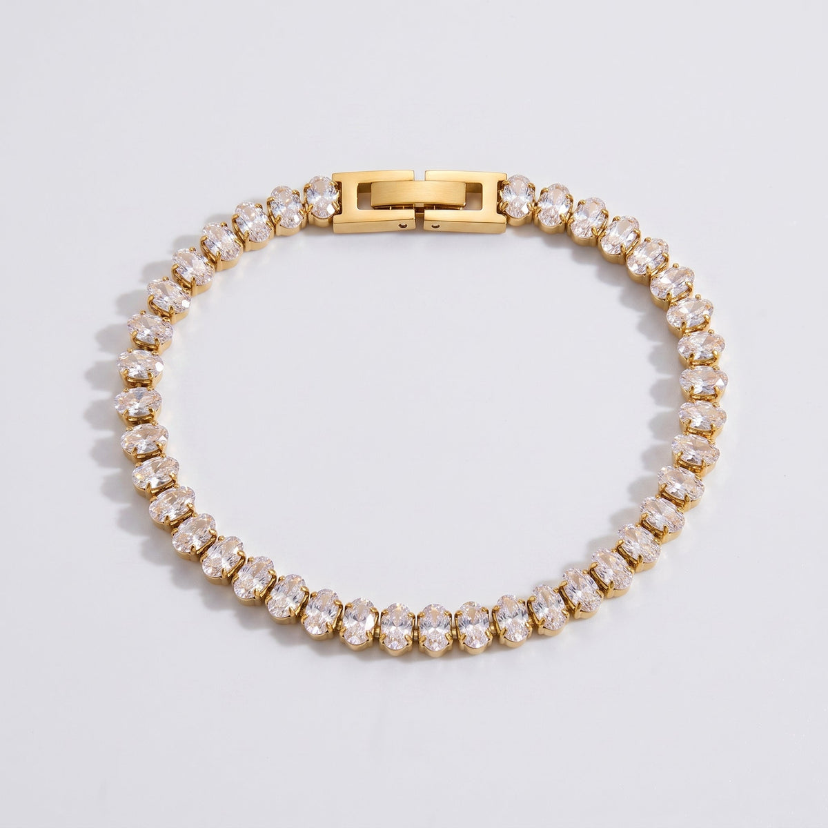 Lucienne Oval Zircon Tennis Bracelet