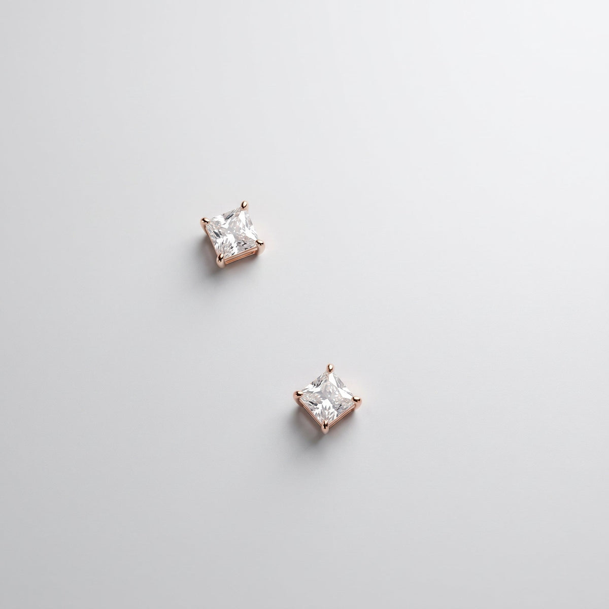 Roxane Square Crystal Gold Studs