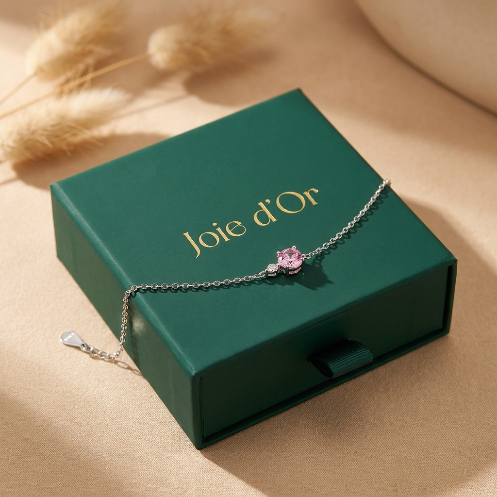 Giulia Rose Crystal Bracelet in Platinum Finish