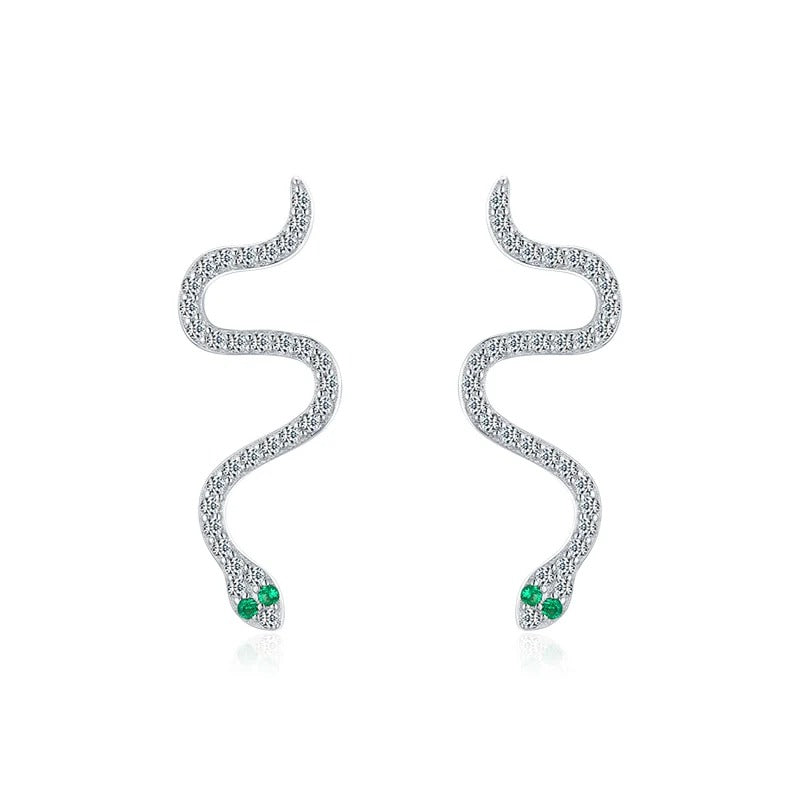 Liana Crystal Snake Earrings