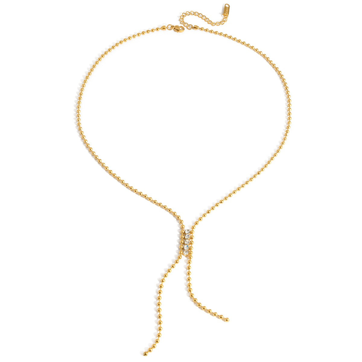 Crystal Bar Lariat Necklace