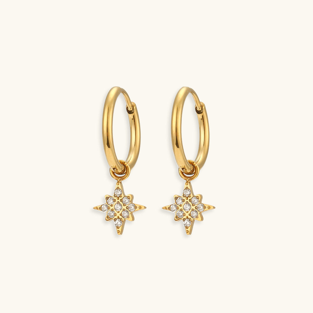 Margaret Gold Earrings with AAAAA Diamond Simulants