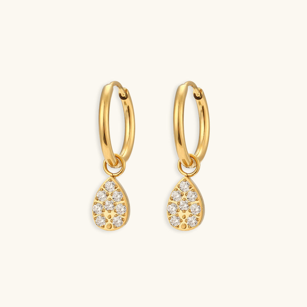Margaret Gold Earrings with AAAAA Diamond Simulants