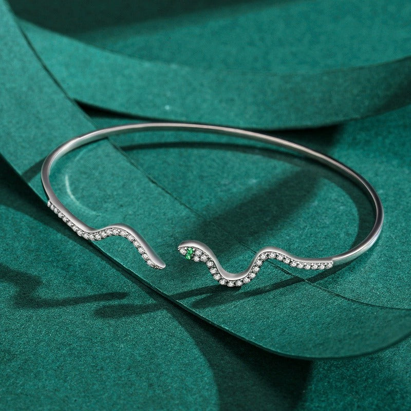 Liana Crystal Snake Bangle