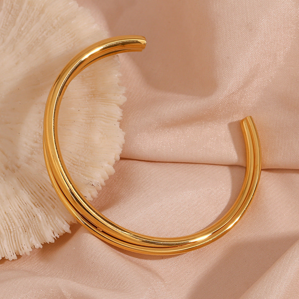 Teresa Layered Gold Bangle