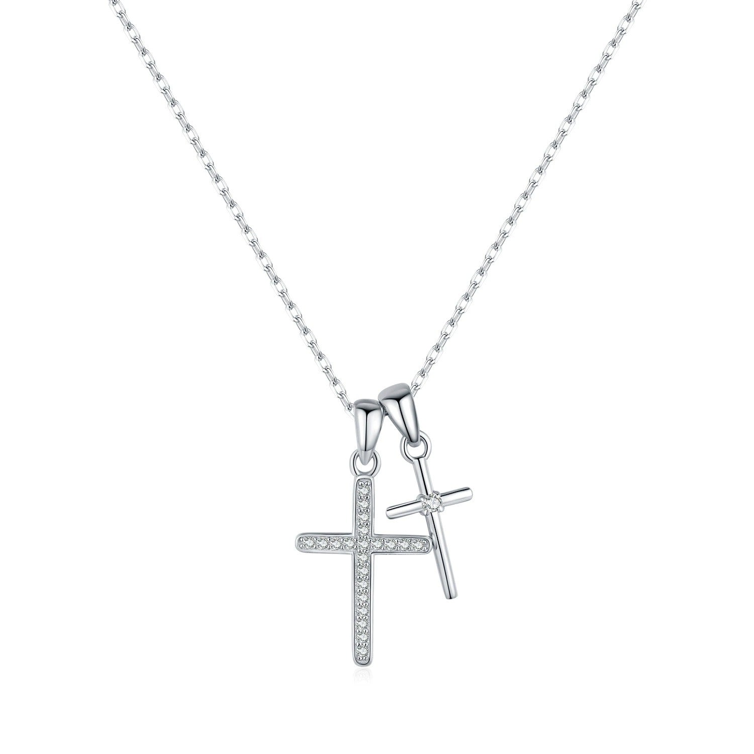 Camille Double Cross Necklace
