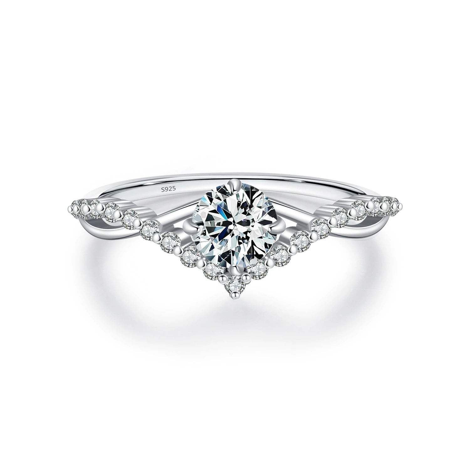 Vivienne Crystal Silver Ring