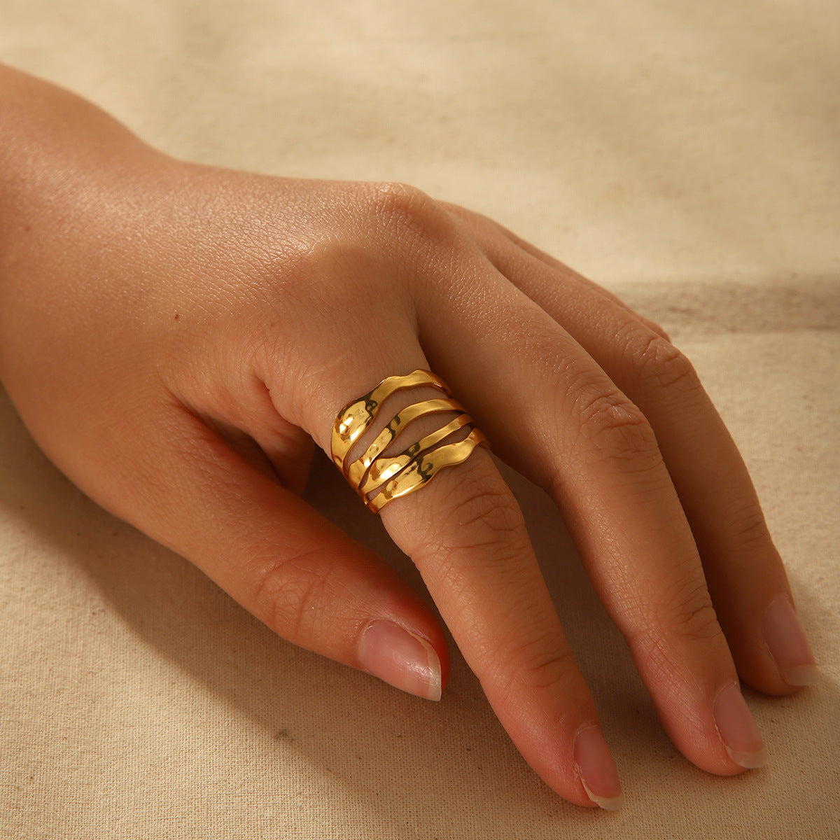 Hailey Layered Gold Ring