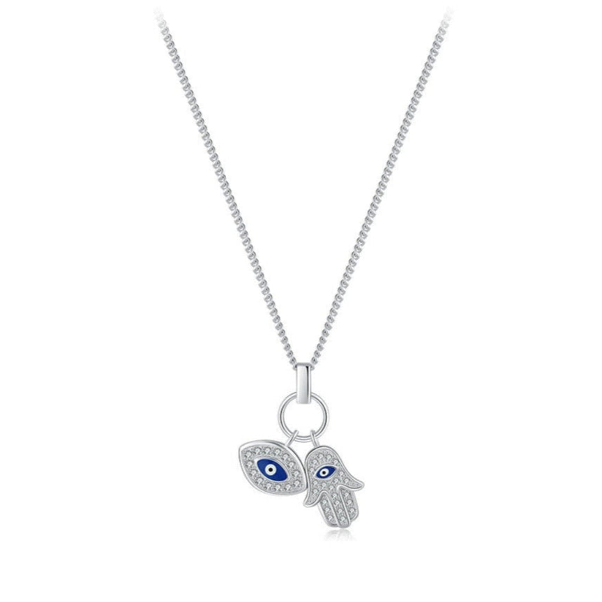 Chloé Hamsa & Evil Eye Pendant