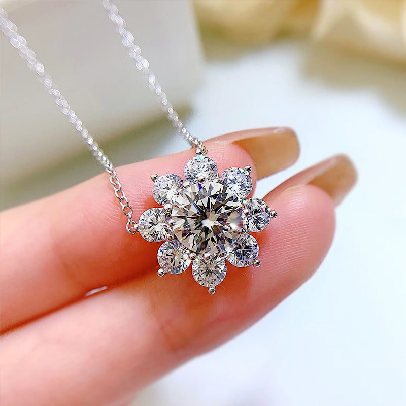 Andora Silver Crystal Necklace