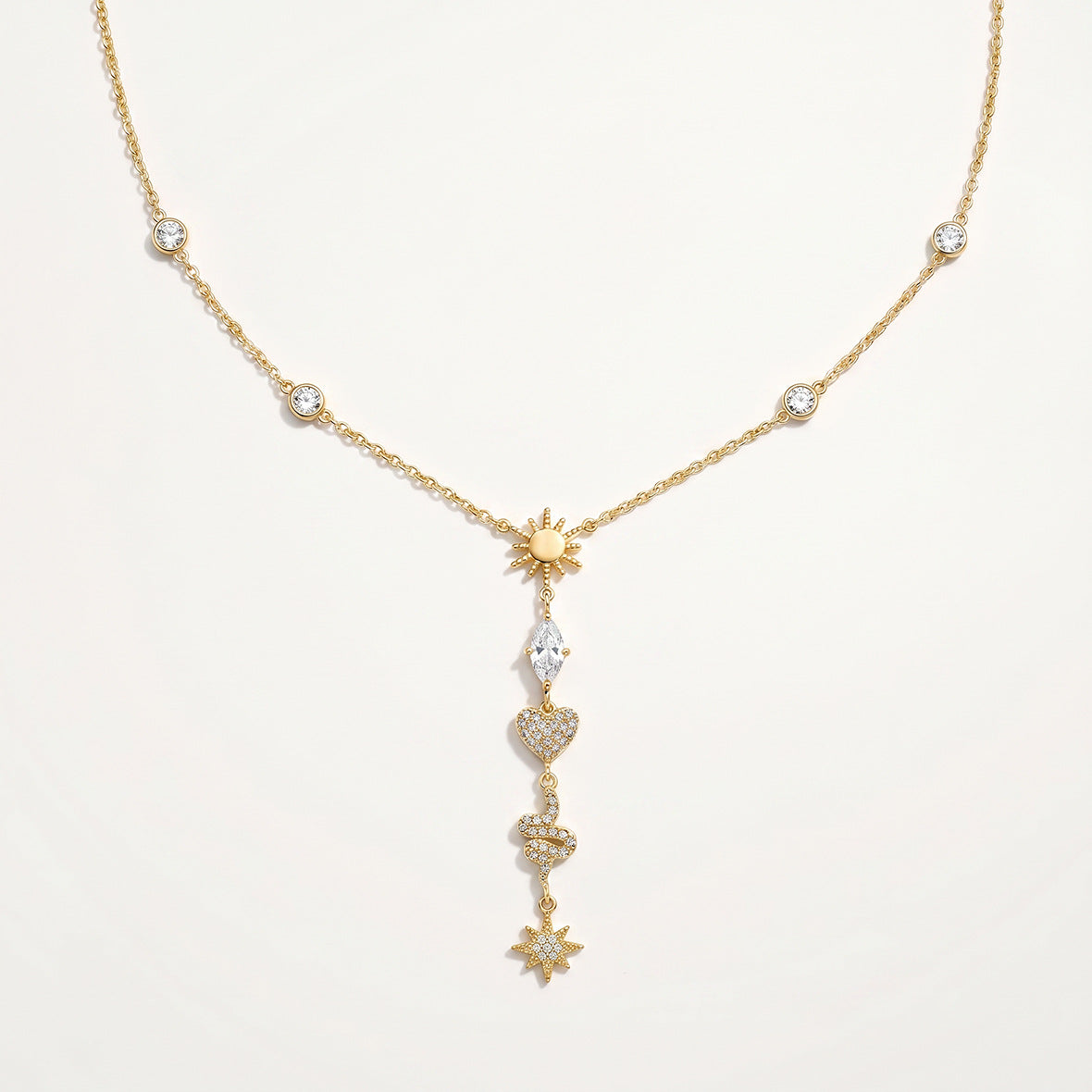 Amulet Lariat Necklace