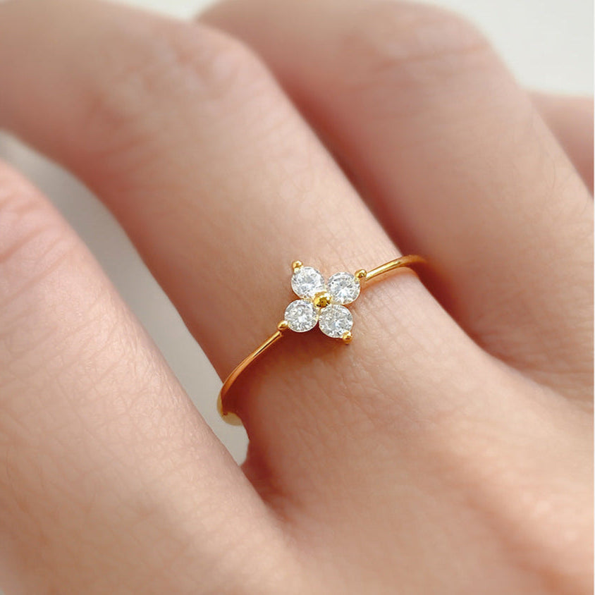 Chloe Crystal Clover Ring