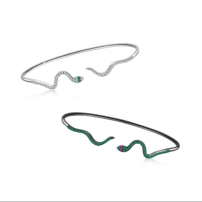 Liana Crystal Snake Bangle