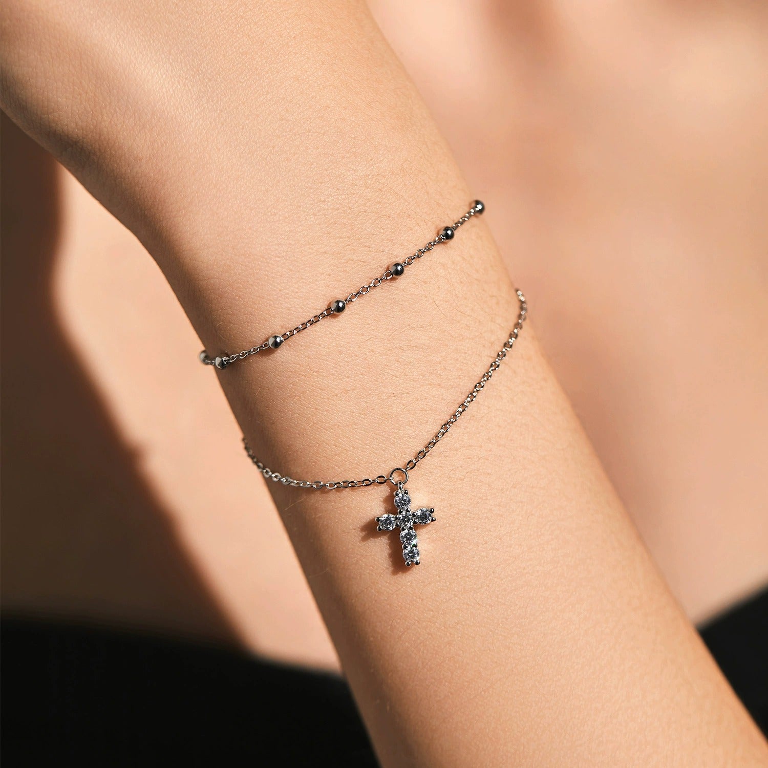 Chloé Crystal Cross Bracelet