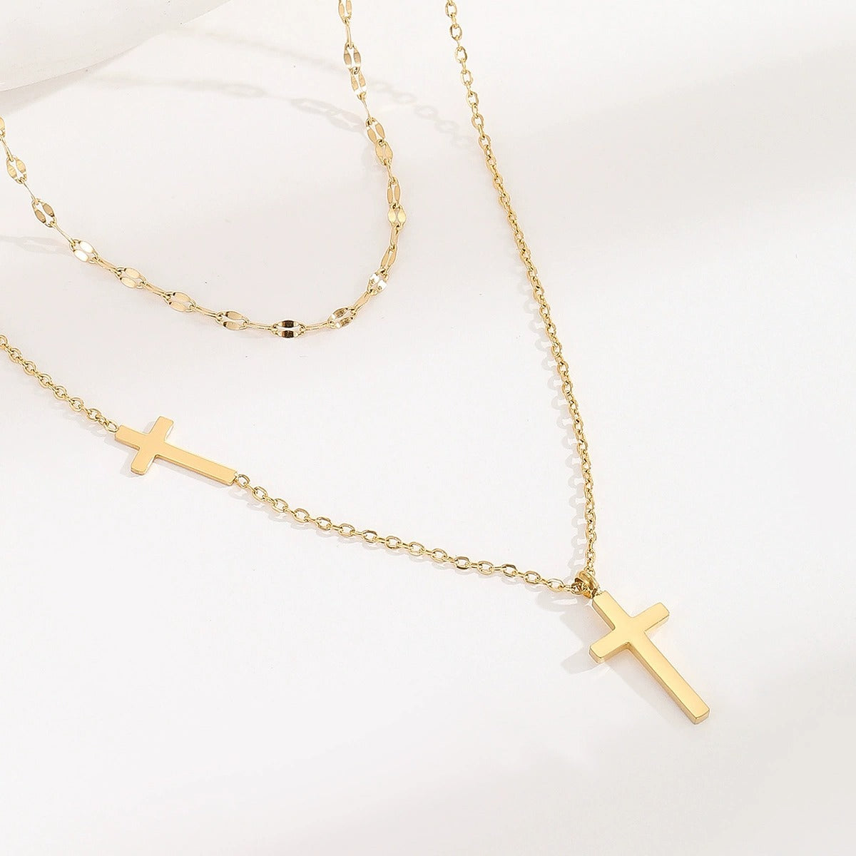 Amelia Cross Layer Necklace