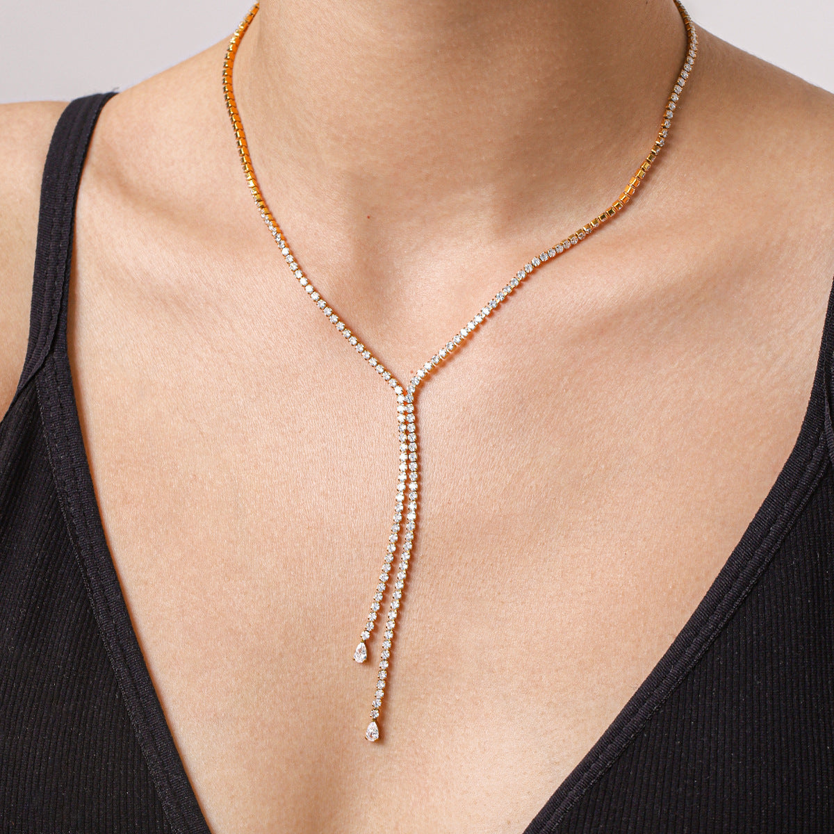 Tennis Lariat Necklace