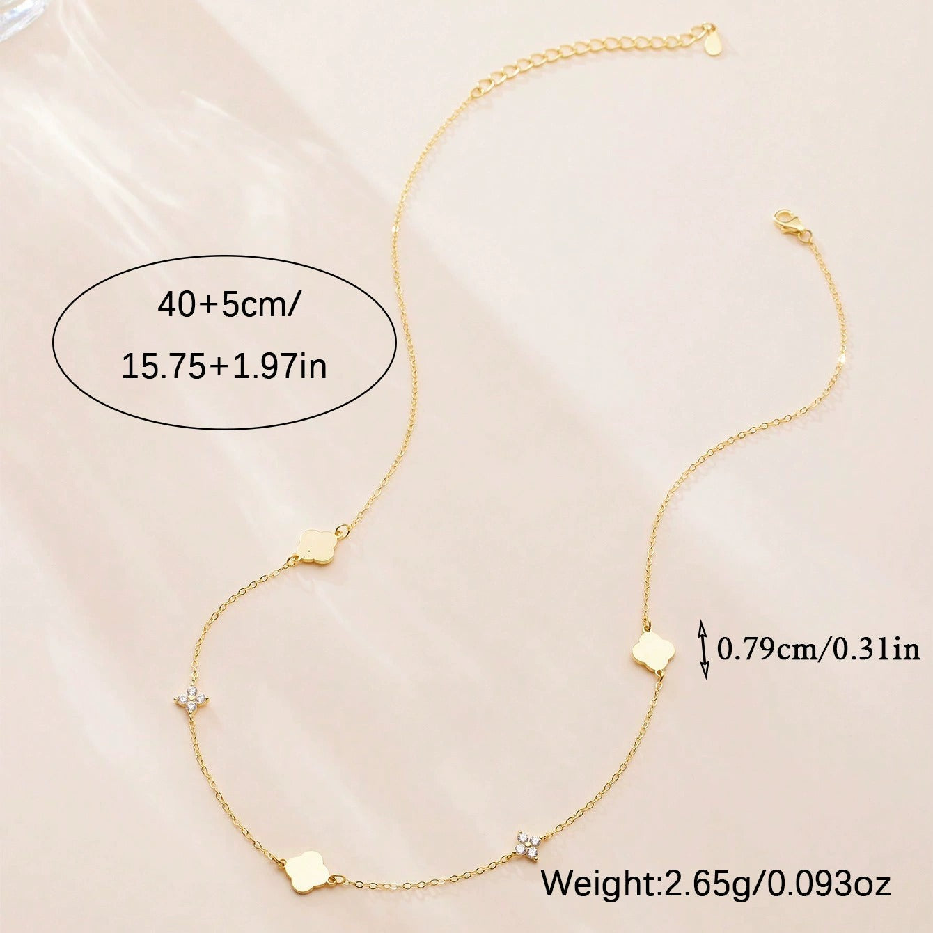 Inès Crystal Clover Necklace