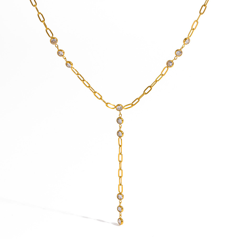 Paperclip Lariat Necklace