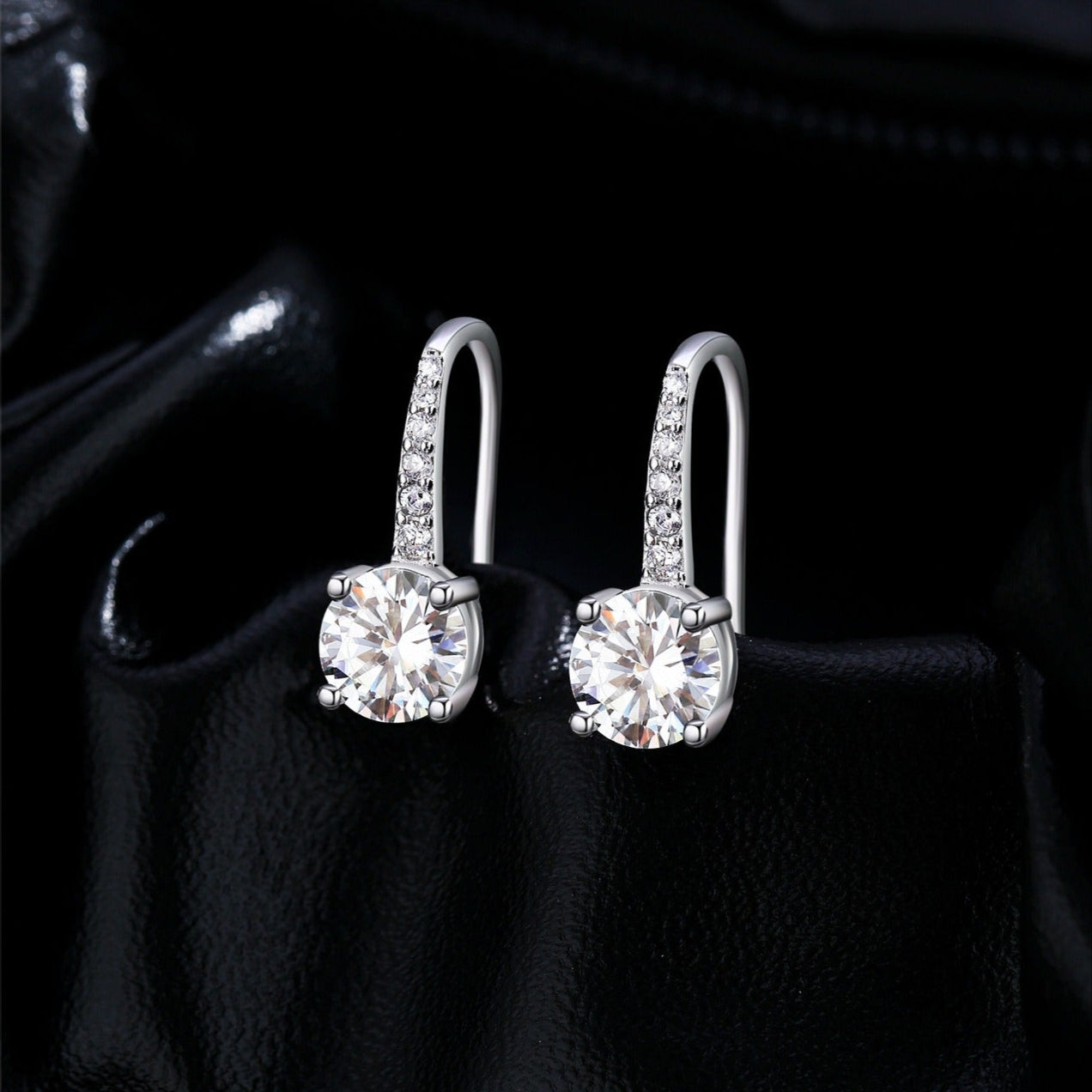 Luna Pavé Solitaire Earrings