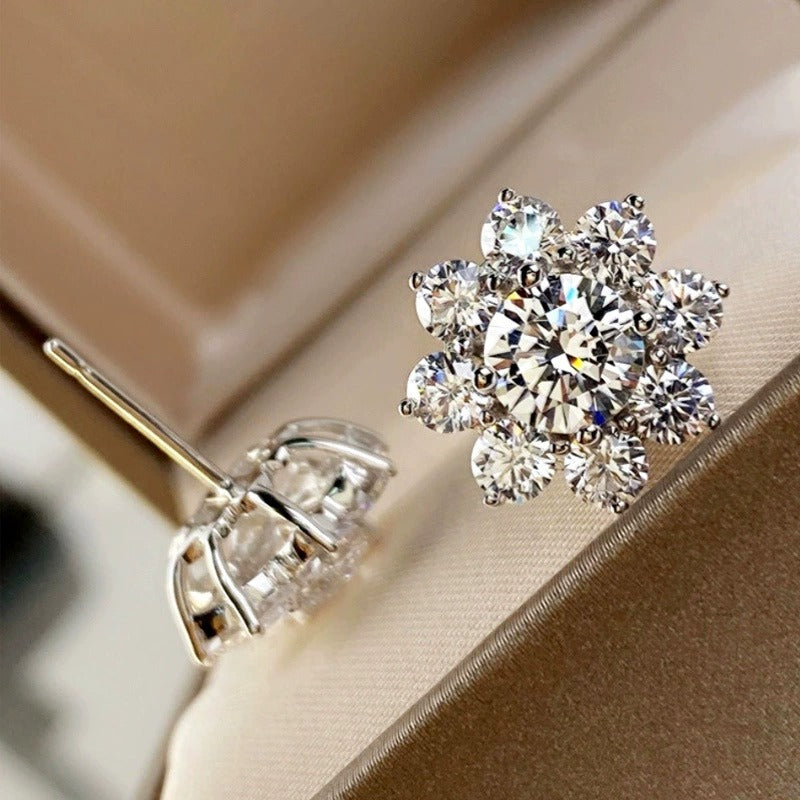 Andora Silver Crystal Earrings