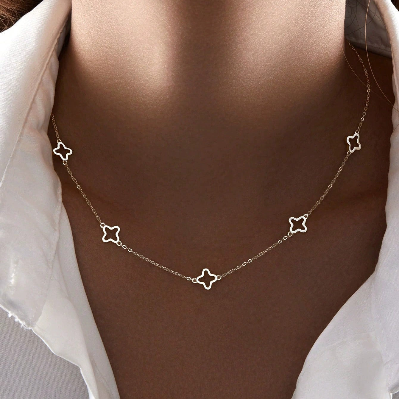 Inna Gold Clovers Necklace