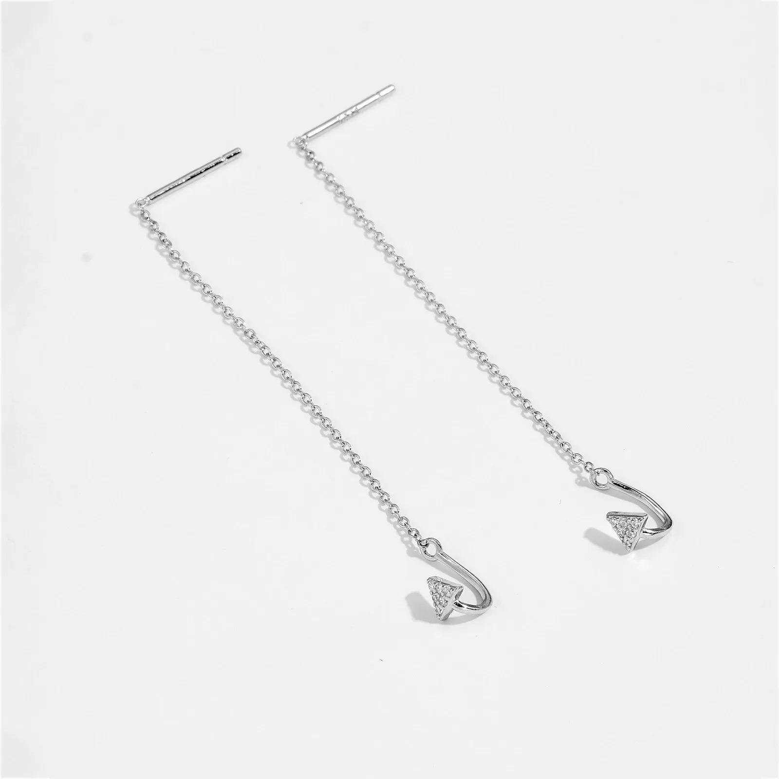 Sofia Noir Drop Earrings with platinum-plated finish