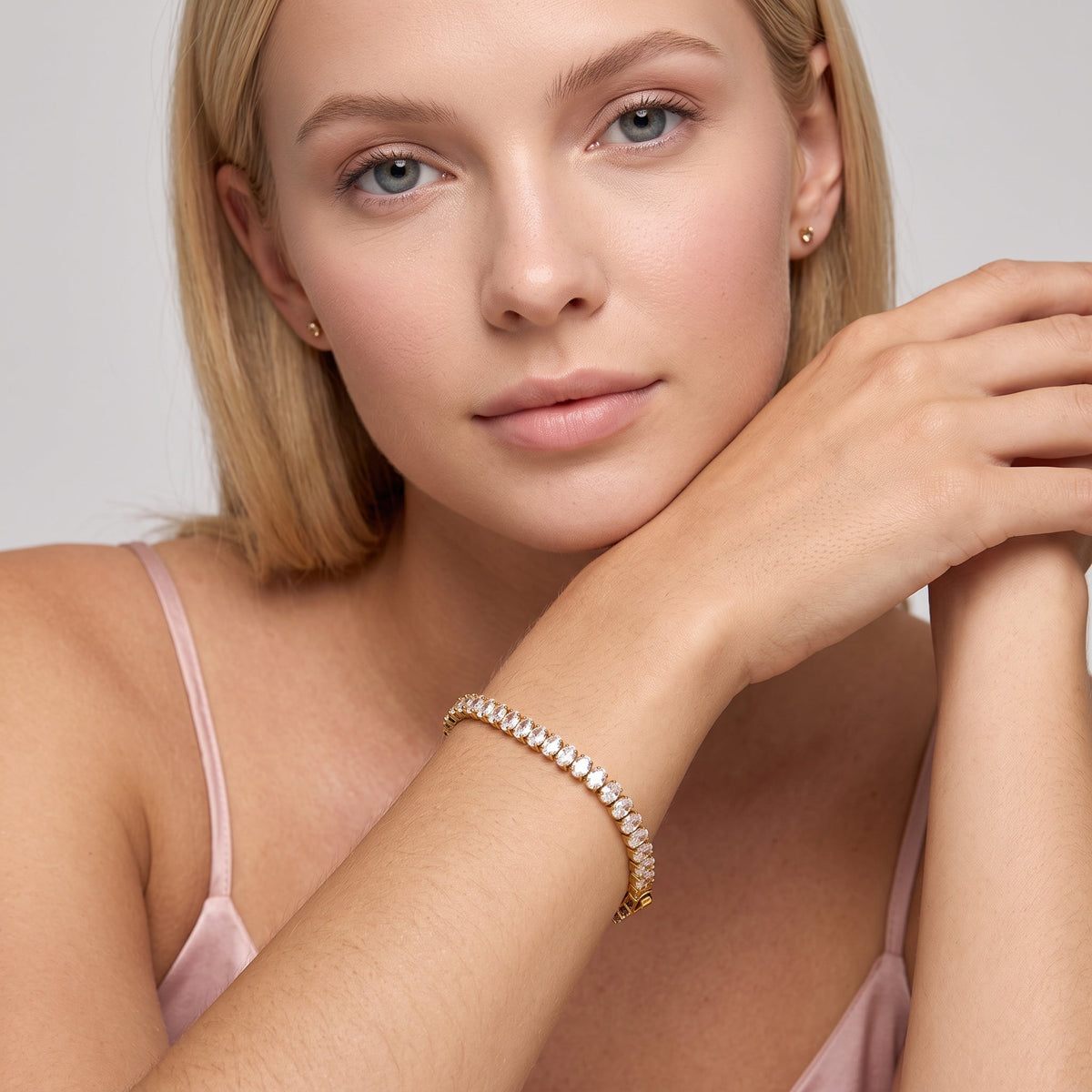Lucienne Oval Zircon Tennis Bracelet