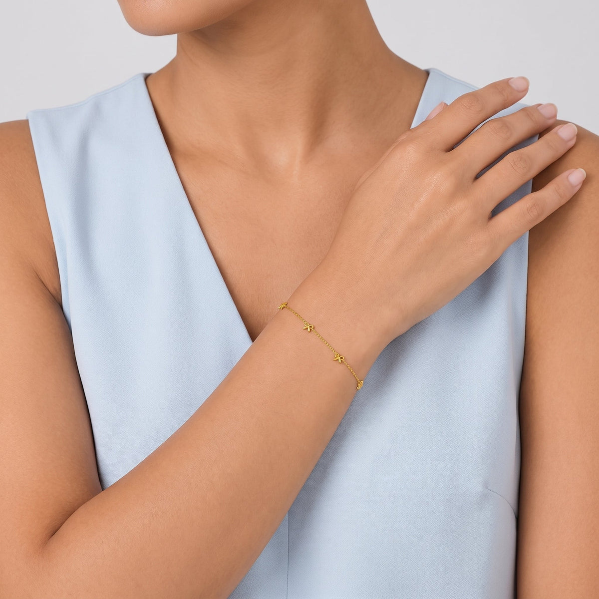 Chiara Gold Bow Bracelet