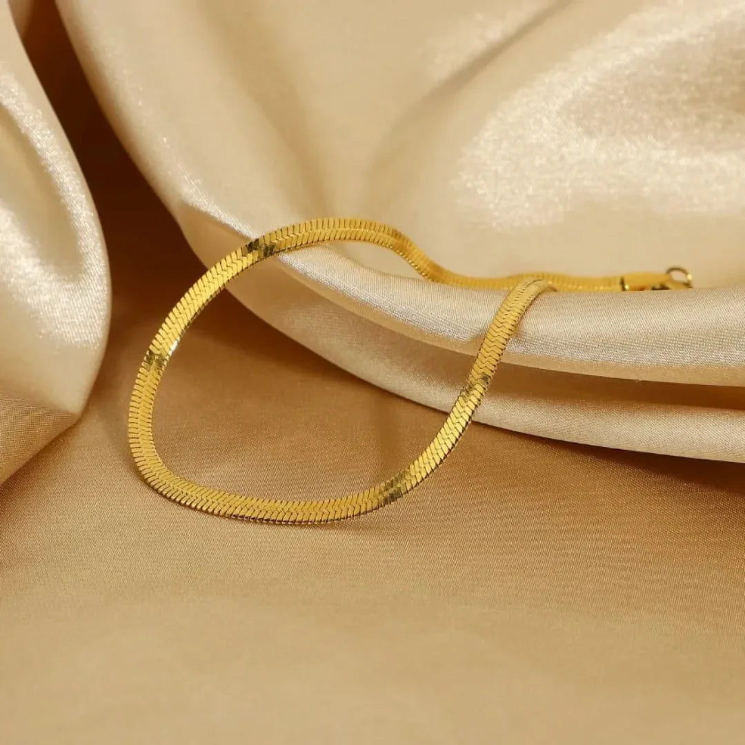 Amanda Herringbone Anklet