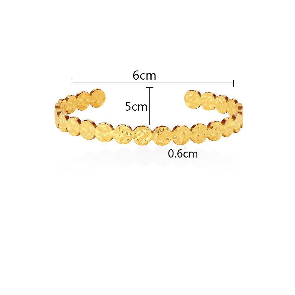 Hammered Disc Cuff