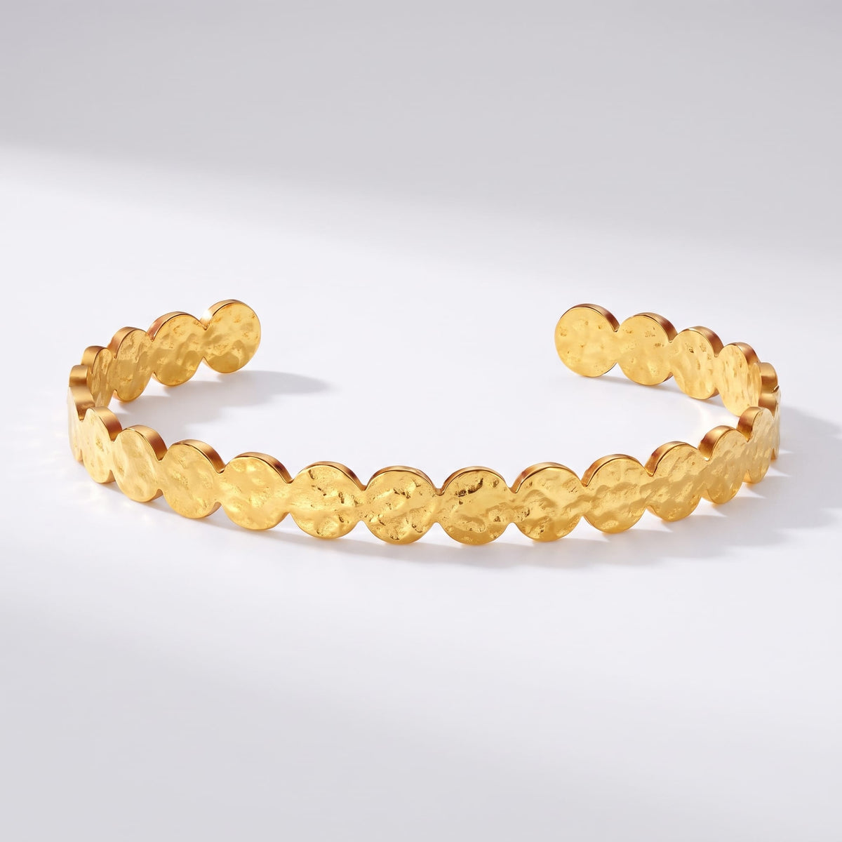 Hammered Disc Cuff