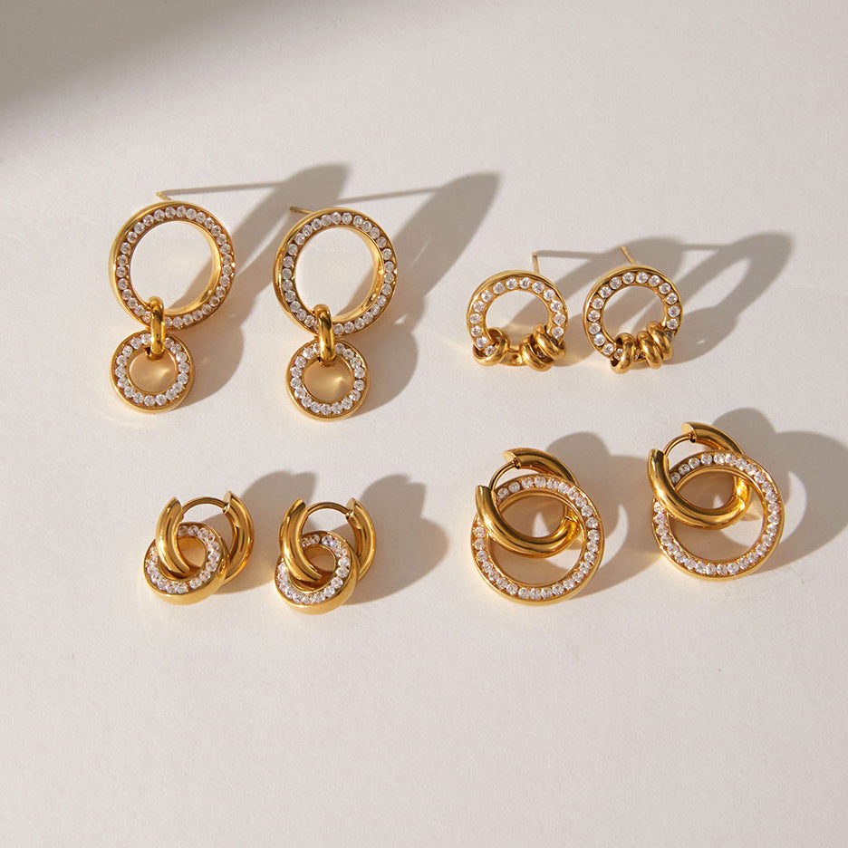 Double Circle Earrings