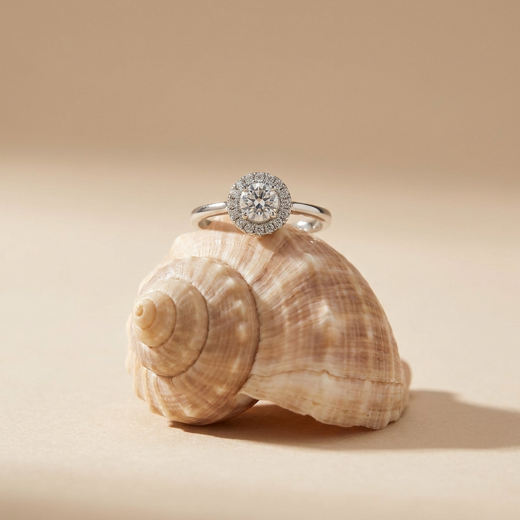 Ariana Crystal Silver Ring with Sparkling Crystal Centerpiece