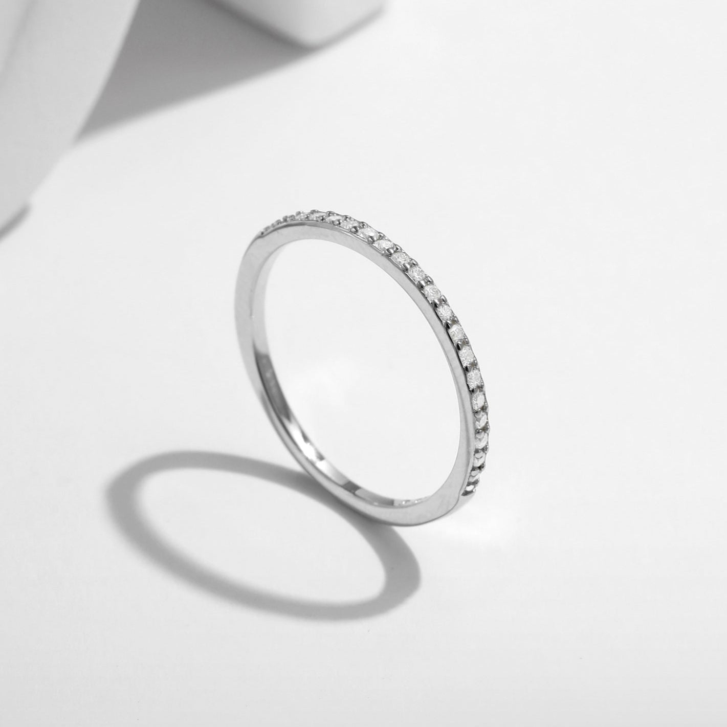 Ariana Pavé Silver Ring with Sparkling Crystal Accents