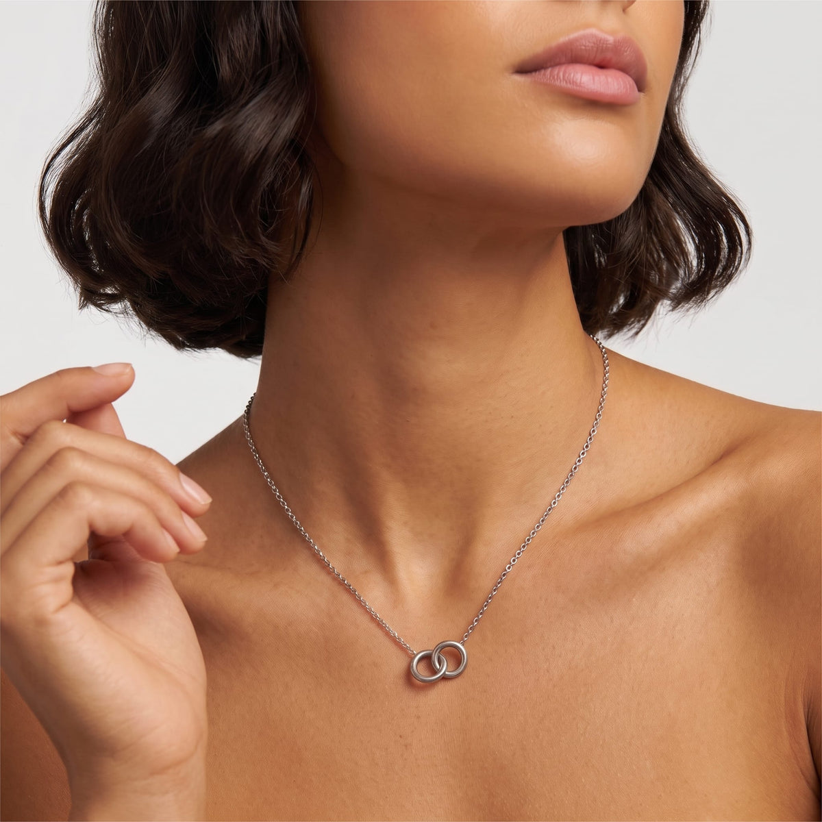 Silver Interlock Necklace