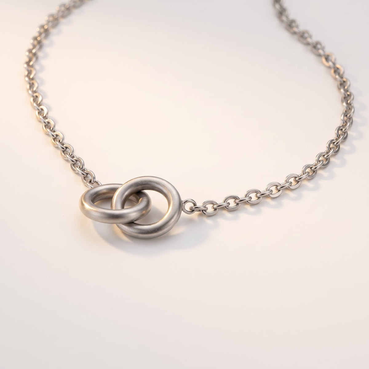 Silver Interlock Necklace