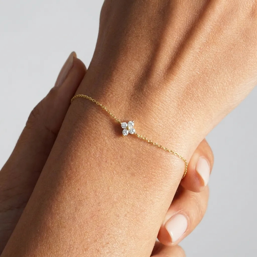 Emma Crystal Clover Bracelet