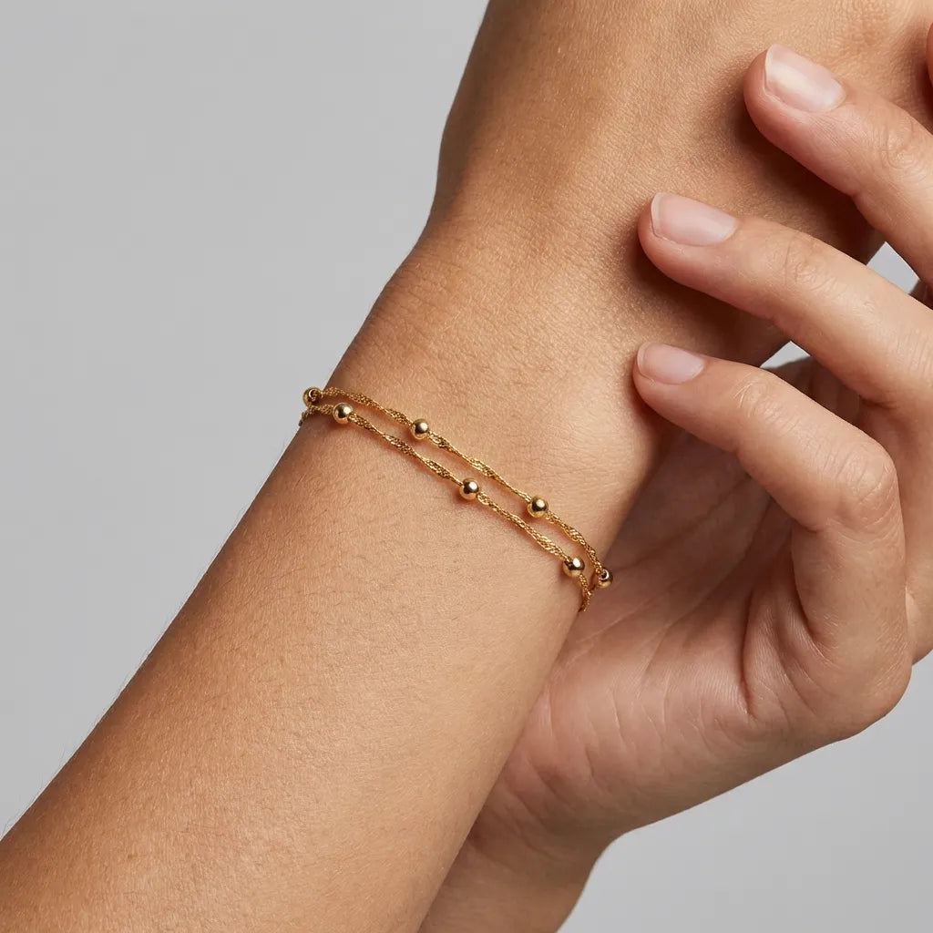 Laura Double Bead Bracelet