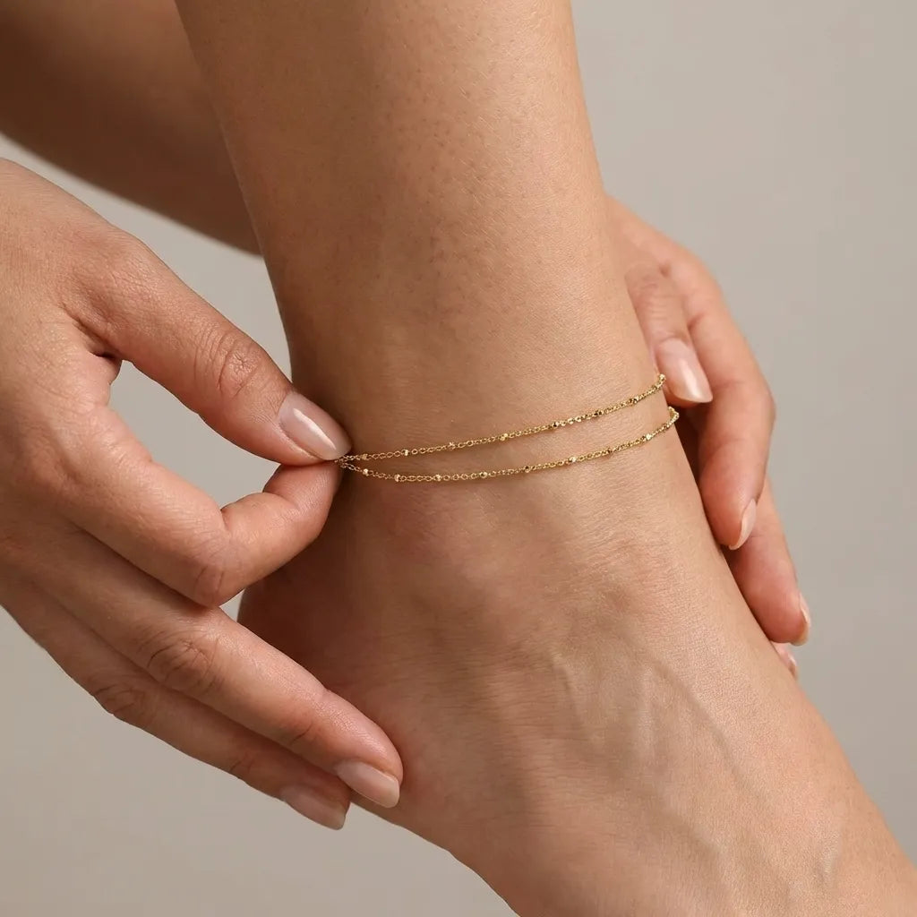 Wren Layered Chain Anklet