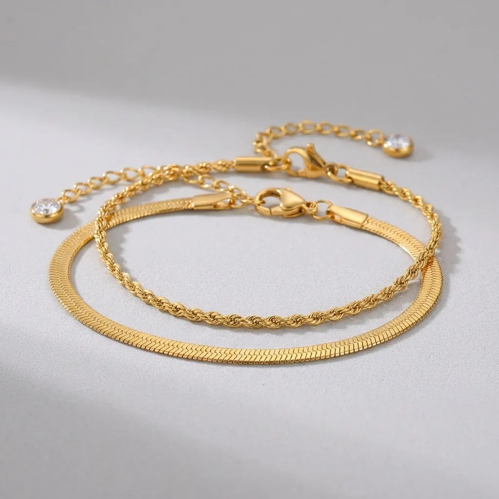 Laura Layered Gold Bracelet