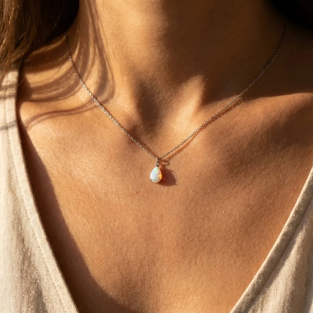 Aurélie Opal Drop Necklace