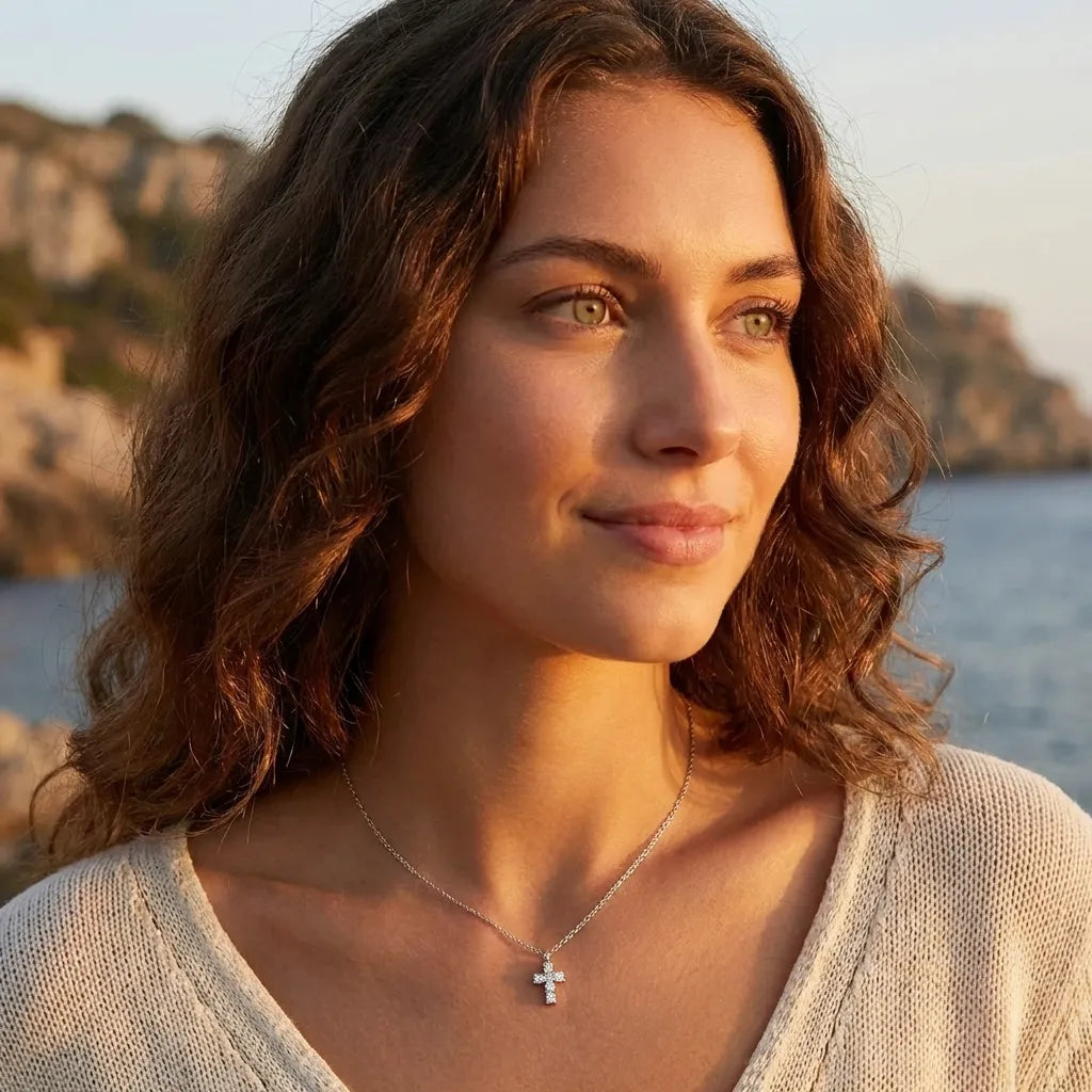 Aurélie Crystal Cross Pendant